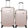 Image de lot de 2 - valises grand format et weekend tigre - rose dore