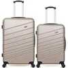 Image de lot de 2 - valises grand format et weekend tigre - beige