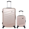 Image de lot de 2 - valises grand format et cabine xxs tigre - rose dore