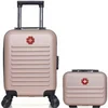 Image de - lot de 2 - valises cabine xxs et vanity wil - rose dore
