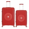 Image de obago - lot de 2 - valise grand format et valise weekend orion - rouge fonce