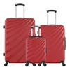 Image de - lot de 3 - valise grand format, valise weekend et valise cabine xxs danube - bordeaux