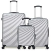 Image de - lot de 3 - valise grand format, valise weekend et valise cabine xxs danube - gris
