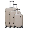 Image de bluestar - set de 3 abs london 4 roues - beige