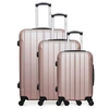 Image de set de 3 valises rigides fogo - rose dore