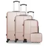 Image de - set de 4 valises coronado-c 75 cm 4 roues - rose dore