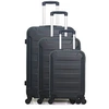 Image de hero - set de 3 abs elbe-a 70 cm 4 roues - noir