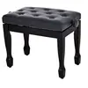 Image de Banquette piano tabouret siege hauteur reglable noir bois revêtement synthétique