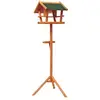 Image de Mangeoire sur pied nichoir a plateau station a oiseaux bois pour exterieur 150cm