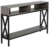 Image de Table Console Table d'Entrée Industriel Multi-rangements 120 x 23,5 x 75 cm Bois Gris