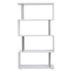 Image de Bibliothèque étagère design contemporain en S 4 niveaux 80L x 30l x 145H cm coloris blanc
