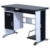 Image de Bureau informatique design en mdf 100 L x 52 I x 75H cm noir et blanc