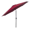 Image de Parasol en métal rond polyester 180g/m² manivelle inclinable Ø 3 x 2,45 m bordeaux