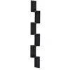 Image de Etagère d'angle design contemporain zig zag 5 niveaux 12L × 12l × 120H cm noire