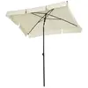Image de Parasol rectangulaire inclinable alu acier polyester haute densité diamètre 2 m beige clair