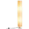 Image de Lampe lampadaire colonne sur pied moderne lumière tamisée 40 W 14L x 14l x 120H cm inox blanc