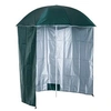 Image de Parasol de plage Ø 2,2 x 2,2H cm protection UPF 50 + sac transport, sardines et lestage intégrés vert foncé