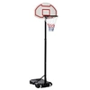 Image de Panier de Basket-Ball sur pied avec poteau panneau, base de lestage sur roulettes hauteur réglable 1,9 - 2,5 m noir blanc