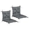 Image de Lot de 2 coussins matelas assise dossier 2 en 1 pour chaise fauteuil grand confort 98L x 50l x 8H cm gris