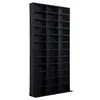 Image de Etagère rangement CD/DVD meuble de rangement pour 1116 CDs 33 compartiments réglables en hauteur 102 x 24 x 195 cm noir