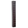 Image de Etagère colonne armoire de rangement CD 12 compartiments 21L x 20l x 175H cm capacité max. 204 CD coloris noyer foncé