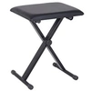 Image de Tabouret banquette réglable pliable pour piano et clavier acier revêtement synthétique noir
