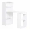 Image de Bureau informatique 120L x 55l x 120H cm bibliothèque adjacente multi-rangements blanc