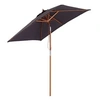 Image de Parasol rectangulaire inclinable bois polyester haute densité 2L x 1,5l x 2,3H m gris foncé