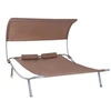 Image de Bain de soleil marron H. 130 cm en acier L. 10 cm non empilable non pliable