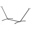 Image de Support pied de hamac structure robuste métal époxy noir hauteur réglable 6 niveaux dim. 2,80L x 1,20l x 1,10H m