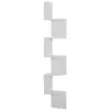 Image de Etagère d'angle étagère de rangement design contemporain zig zag 20L x 20l x 126H cm 5 niveaux panneaux de particules blanc
