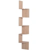 Image de Etagère d'angle étagère de rangement design contemporain zig zag 20L x 20l x 126H cm 5 niveaux panneaux de particules chêne clair