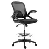 Image de Fauteuil de bureau chaise de bureau assise haute réglable dim. 64L x 60l x 106-126H cm pivotant 360° maille respirante noir