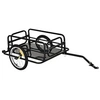 Image de Remorque vélo remorque de transport pour vélo pliable 70L 139L x 71,5l x 49H cm barre d'attelage universelle acier noir