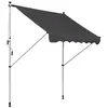 Image de Store banne manuel rétractable 2L x 1,5l x 1,7-2,8H m inclinaison réglable installation rapide métal alu polyester gris