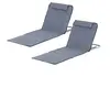 Image de Lot de 2 tapis de plage rembourré - matelas de plage - nattes de plage - dossier inclinable multi-positions - sac transport inclus - métal polyester