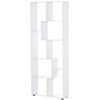 Image de Bibliothèque étagère zig zag design contemporain 70L x 24l x 178H cm panneaux particules blanc