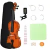 Image de Violon 4/4 pleine grandeur avec étui, accordeur, épaulière, archet, colophane, cordes rechange et chiffon contreplaqué épicéa et érable