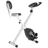 Image de Vélo d'appartement pliable 8 niveaux de résistance magnétique selle réglable dossier écran LCD multifonction capteur fréquence cardiaque gris