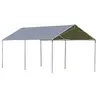 Image de Carport auvent pour voiture 5,95L x 2,90l x 2,60H m acier galvanisé robuste PE haute densité gris