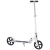 Image de Trottinette pliable hauteur guidon réglable sur 4 niveaux système de freinage arrière blanc dim. 88L x 37l x 75-100H cm