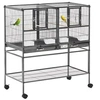 Image de Cage à oiseaux avec séparation mangeoire et perchoir 95L x 45l x 102H cm Noir et Gris