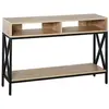 Image de Table Console Table d'Entrée Industriel Multi-rangements 120 x 23,5 x 75 cm Bois Chêne