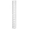Image de Lot de 2 étagères colonnes armoire de rangement CD 6 + 6 compartiments blanc dim. 21L x 22,5l x 88,5H cm