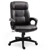 Image de Fauteuil de bureau chaise de bureau ergonomique réglable roulettes pivotant 360° revêtement synthétique PU 64 x 73 x 106-115,5 cm chocolat