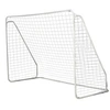 Image de But de football - cage de foot - but futsal dim. 301L x 126l x 200H cm - châssis métal époxy filet PE - piquets inclus - blanc