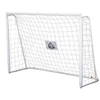 Image de But de football - cage de foot - but futsal dim. 186L x 62l x 123H cm - châssis métal filet PE - piquets & outil inclus - blanc