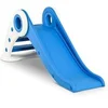 Image de Toboggan enfant pliable 3 à 6 ans usage intérieur extérieur dim. 120L x 50l x 56H cm HDPE bleu
