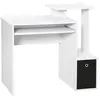 Image de Bureau informatique multimédia étagères tablette clavier panier noir panneaux particules blanc