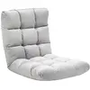Image de Fauteuil convertible fauteuil paresseux grand confort inclinaison dossier multipositions 90°-180° flanelle polyester capitonné gris clair
